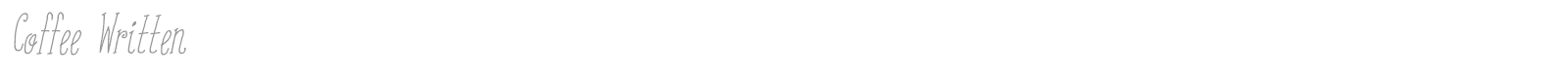 Coffee Written font preview